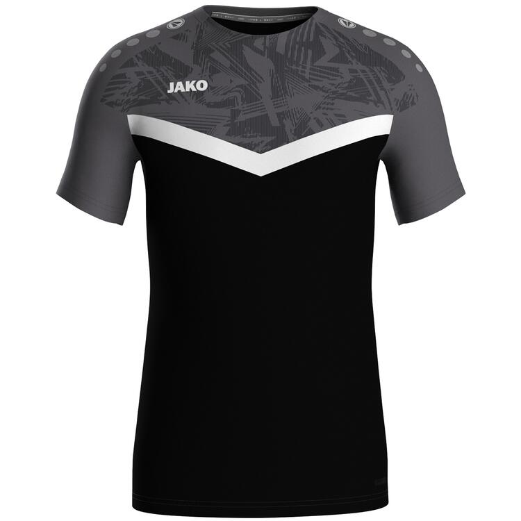 Jako T-Shirt Iconic 6124 schwarz/anthrazit - Gr. 38 Jako T-Shirt Iconic 6124 schwarz/anthrazit - Gr. 38