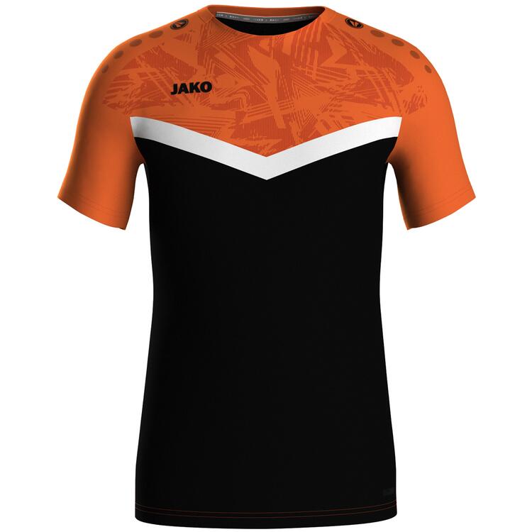 Jako T-Shirt Iconic 6124 schwarz/neonorange - Gr. 36