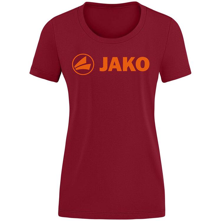 Jako T-Shirt Promo (2021) 6160-151 weinrot/neonorange Gr. 34