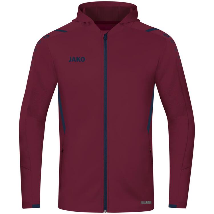 Jako Trainingsjacke Challenge mit Kapuze 6821 maroon/marine Gr. 3XL