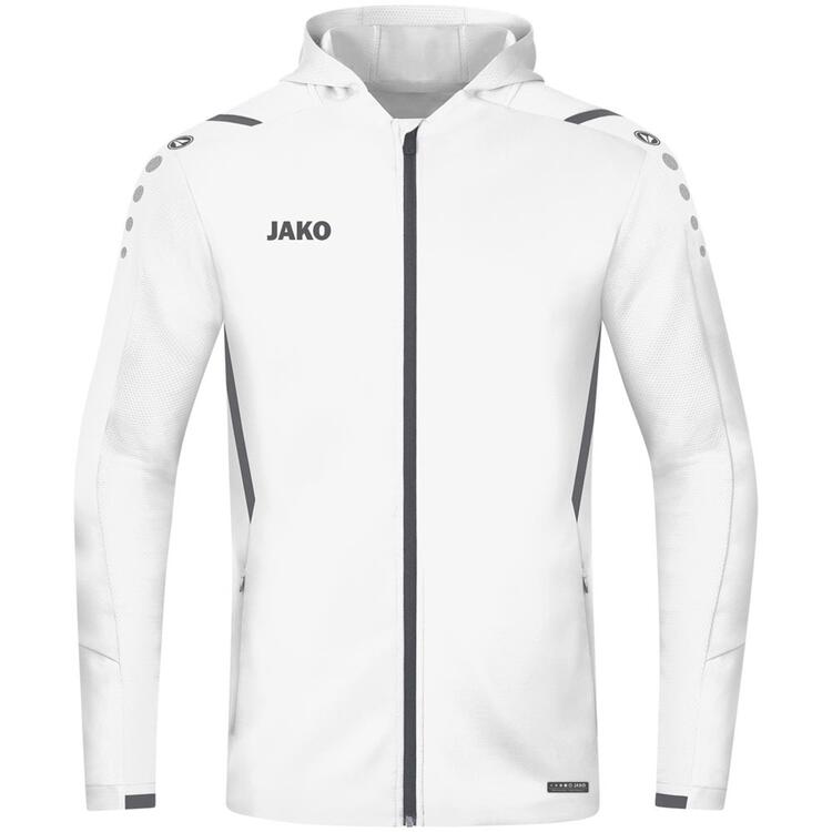 Jako Trainingsjacke Challenge mit Kapuze 6821 wei?/anthra light Gr. M