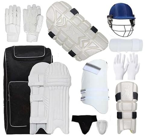 Kalindri Sports Cricket-Set, Cricket-Sicherheits-Zubehör, Combo ohne Schläger, verschiedene Farben, Design kann variieren, Combo005