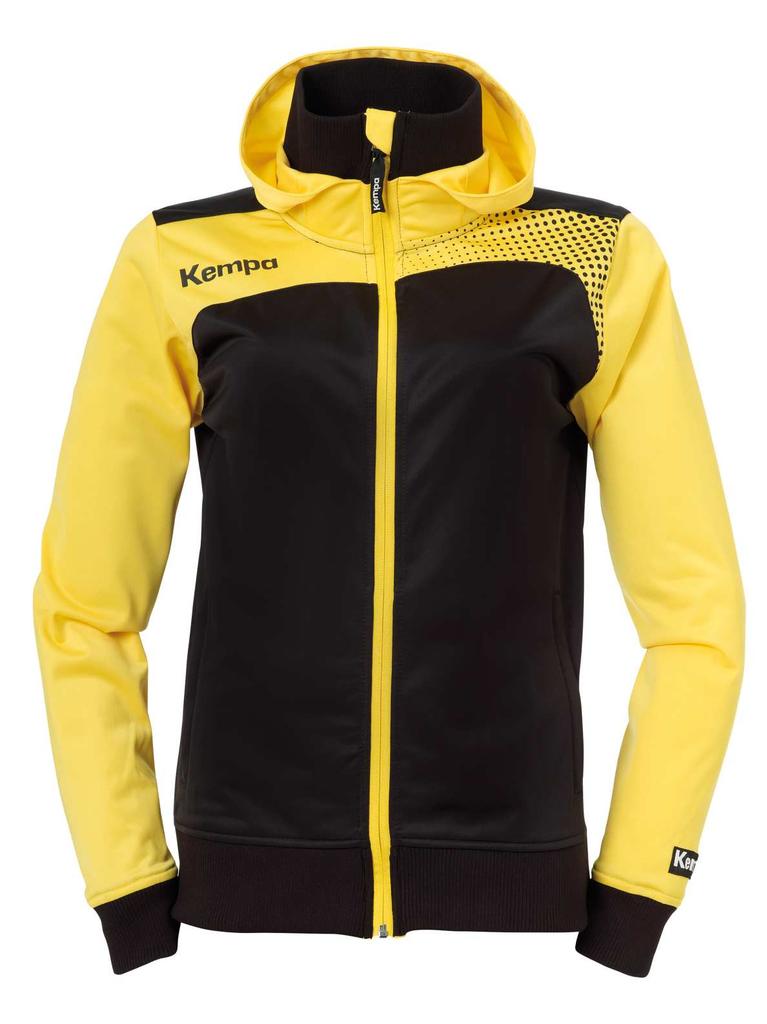 Kempa EMOTION KAPUZENJACKE WOMEN schwarz/maisgelb 200212905 Gr. XS