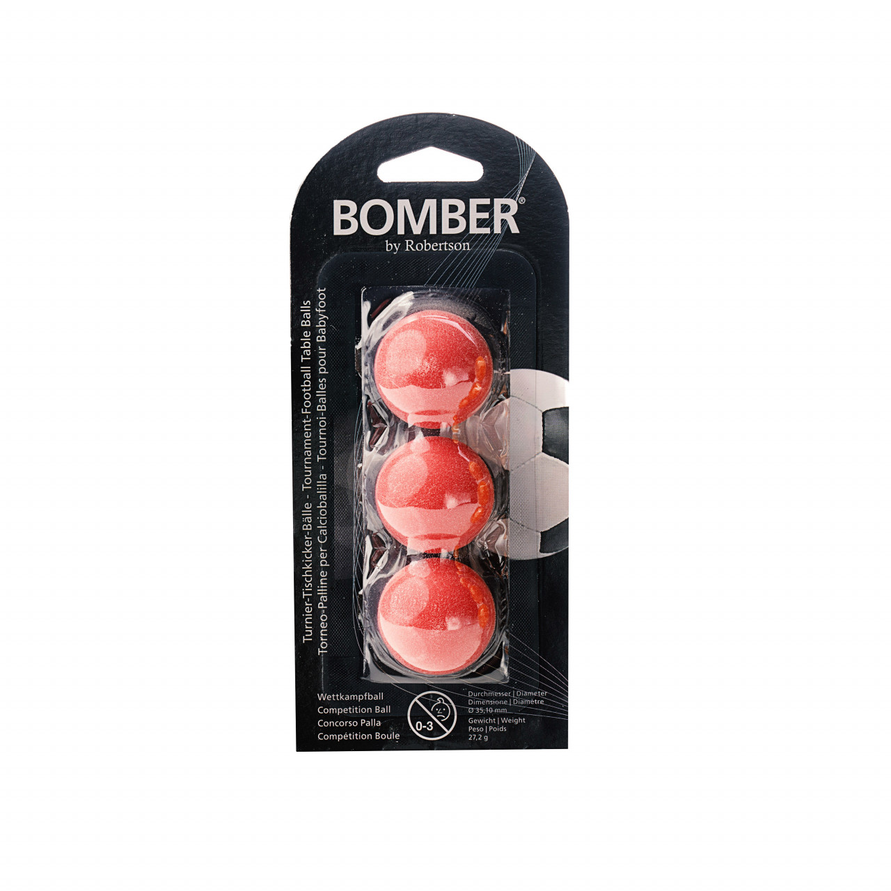 Kickerball Bomber ROBERTSON, rot, 35,1 mm, 3 Stück im Set, Kickerball Bomber ROBERTSON, rot, 35,1 mm, 3 Stück im Set,