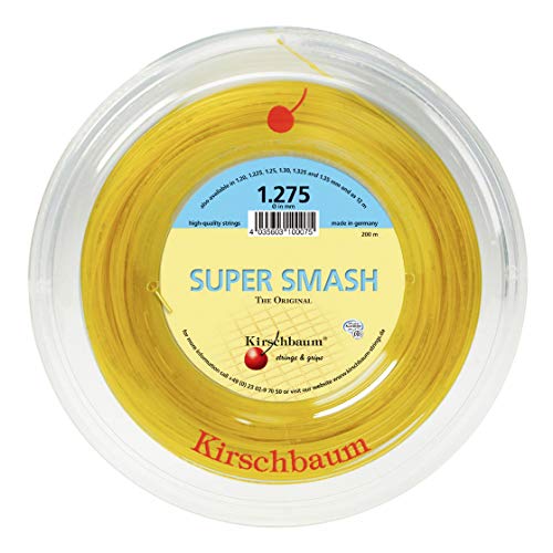 Kirschbaum Supersmash Tennissaite 200m Rolle gelb - 1.25mm Kirschbaum Supersmash Tennissaite 200m Rolle gelb - 1.25mm