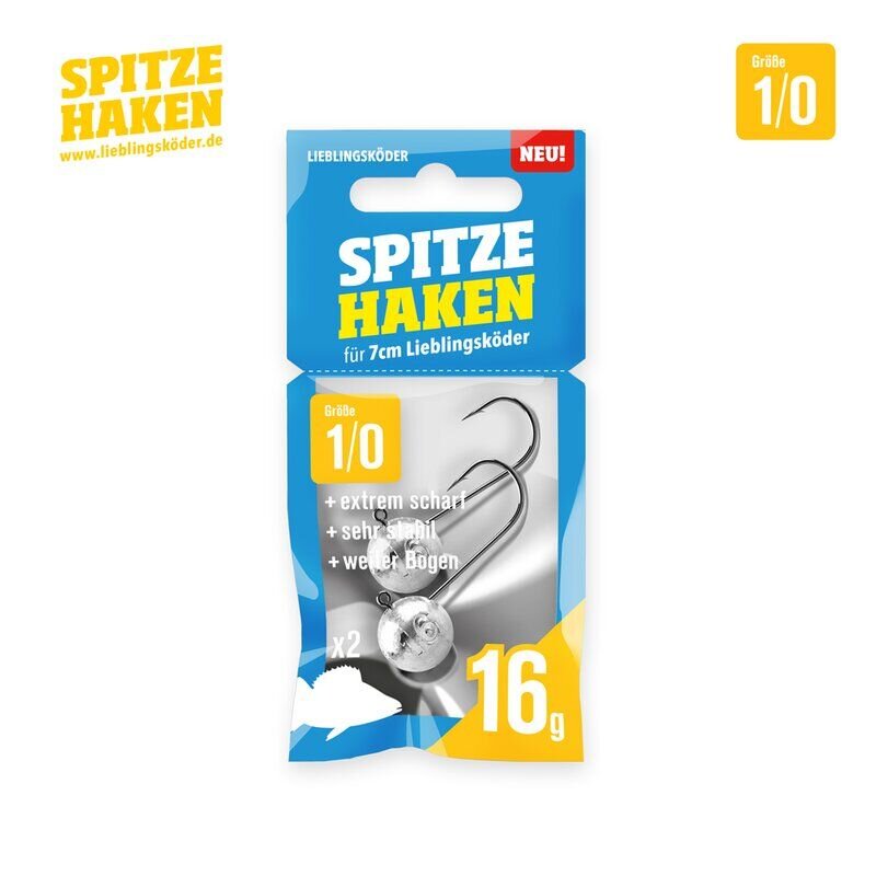 LIEBLINGSKÖDER Spitze Haken Gr.1/0 16g 2Stk. LIEBLINGSKÖDER Spitze Haken Gr.1/0 16g 2Stk.