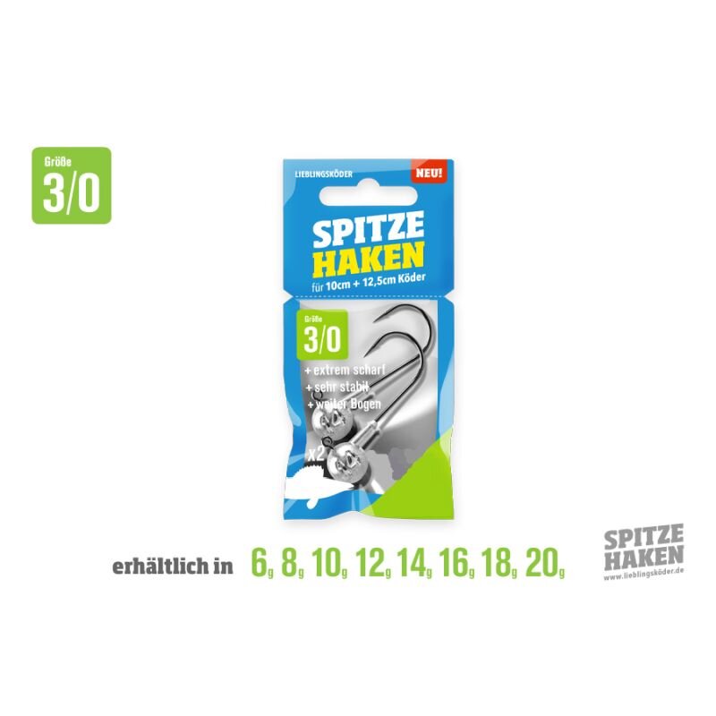 LIEBLINGSKÖDER Spitze Haken Gr.3/0 6g 2Stk. LIEBLINGSKÖDER Spitze Haken Gr.3/0 6g 2Stk.