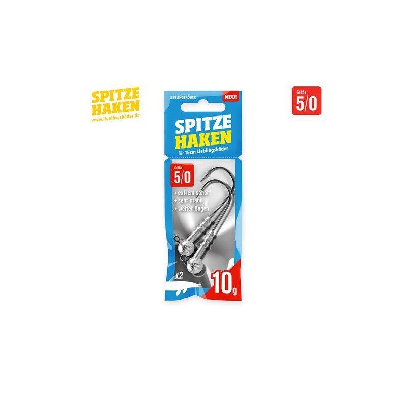 LIEBLINGSKÖDER Spitze Haken Gr.5/0 10g 2Stk. LIEBLINGSKÖDER Spitze Haken Gr.5/0 10g 2Stk.