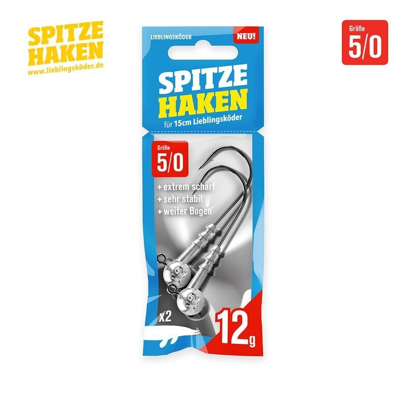 LIEBLINGSKÖDER Spitze Haken Gr.5/0 12g 2Stk. LIEBLINGSKÖDER Spitze Haken Gr.5/0 12g 2Stk.