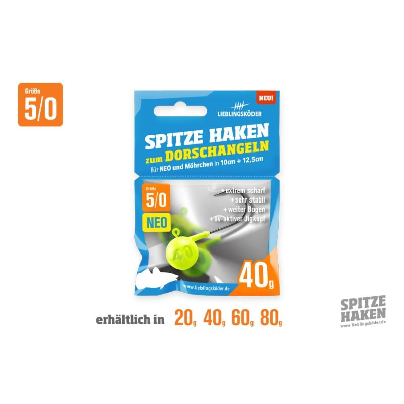 LIEBLINGSKÖDER Spitze Haken Gr.5/0 40g NEO LIEBLINGSKÖDER Spitze Haken Gr.5/0 40g NEO