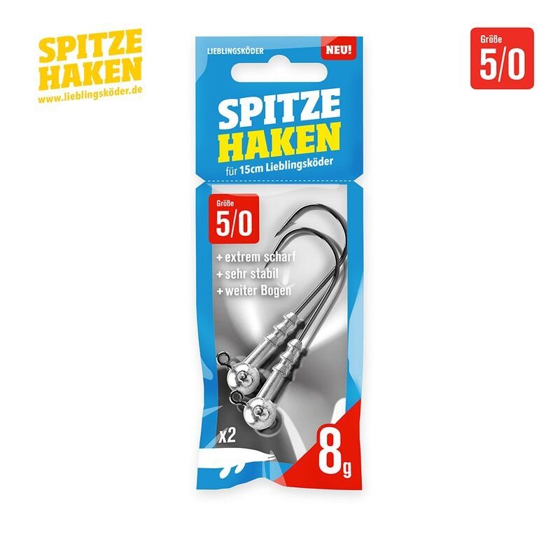 LIEBLINGSKÖDER Spitze Haken Gr.5/0 8g 2Stk. LIEBLINGSKÖDER Spitze Haken Gr.5/0 8g 2Stk.