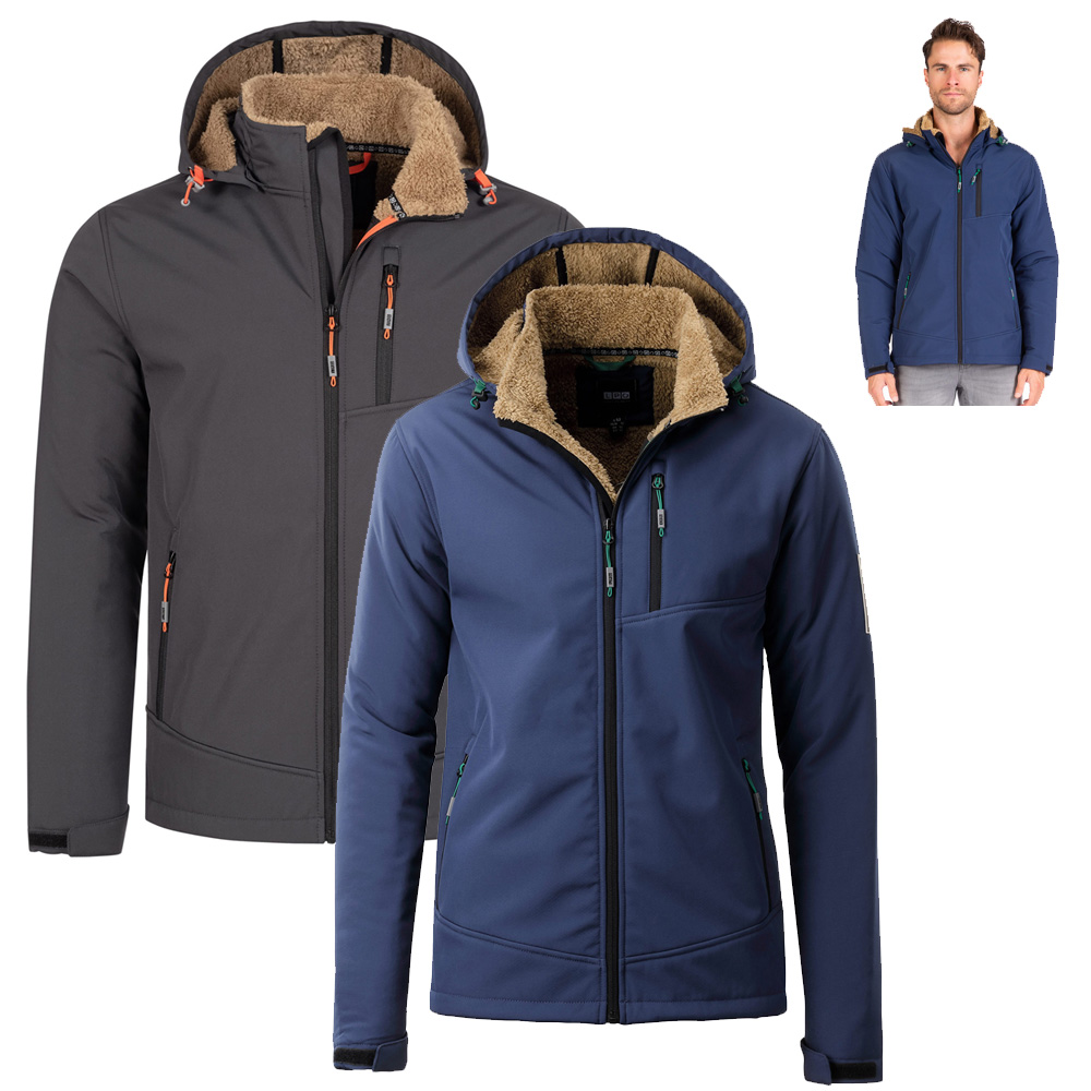 LPO - 3 Lagen Stretch Softshell Jacke mit Sherpa Fleece - Logan