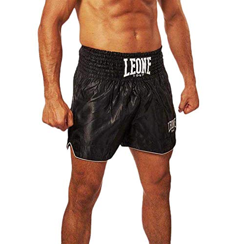 LEONE 1947, Einfache Kick-Thai-Shorts, Unisex-Erwachsene, Schwarz, XL, AB766 LEONE 1947, Einfache Kick-Thai-Shorts, Unisex-Erwachsene, Schwarz, XL, AB766 von LEONE 1947