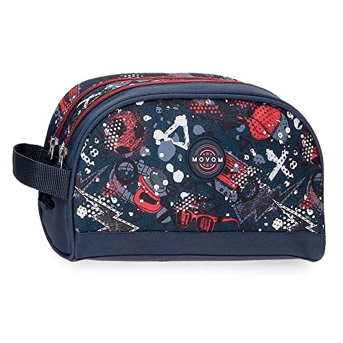 Movom Freizeit-Kulturbeutel mit zwei Fächern, anpassbar, mehrfarbig, 26 x 16 x 11 cm, Polyester Movom Freizeit-Kulturbeutel mit zwei Fächern, anpassbar, mehrfarbig, 26 x 16 x 11 cm, Polyester von MOVOM