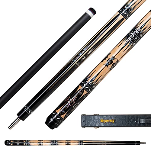 Moyerely Billardqueue aus Kohlefaser, 11,8 mm/12,5 mm, niedrige Umlenkung, professioneller Poolstick mit Box (MF3-12,5 mm, gewellter Stift)