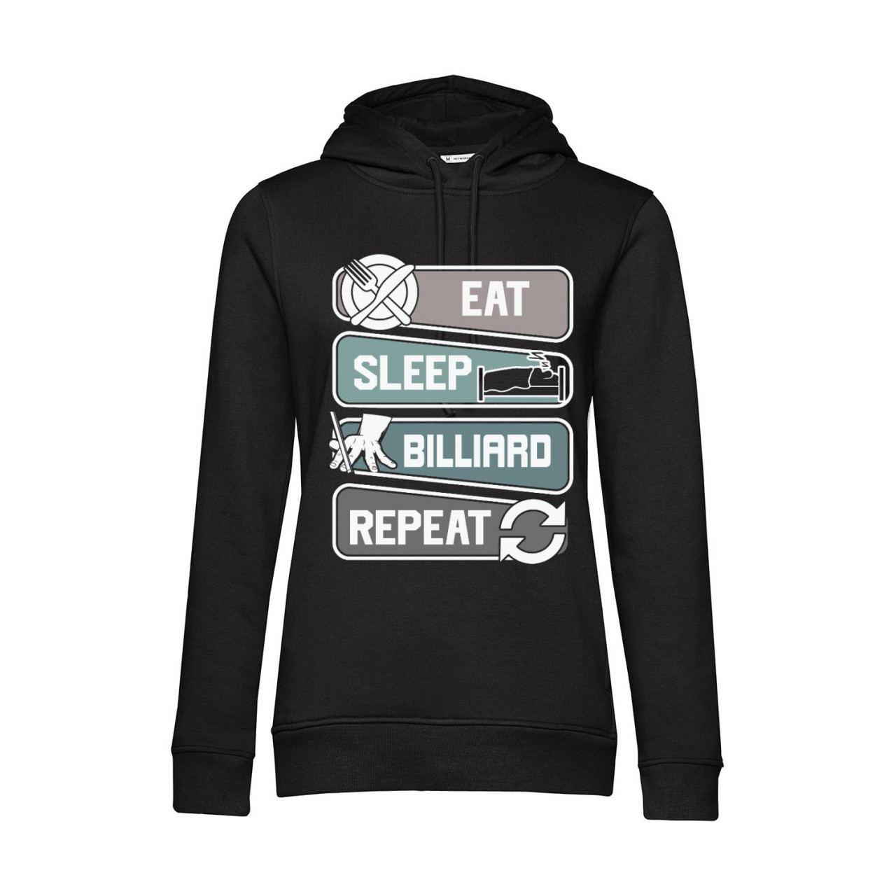 Nachhaltiger Hoodie Damen Eat Sleep Billiard Repeat Nachhaltiger Hoodie Damen Eat Sleep Billiard Repeat