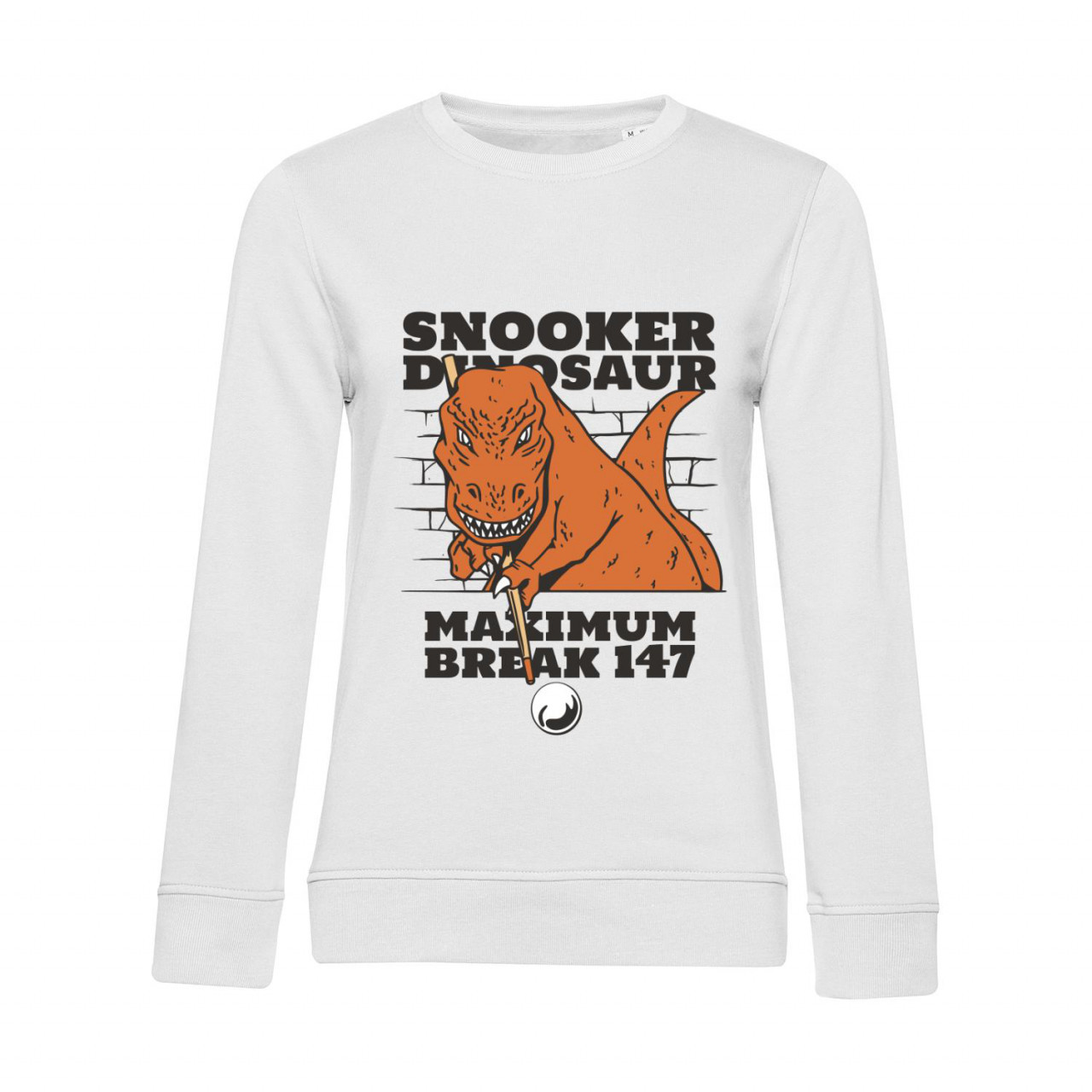 Nachhaltiges Sweatshirt Damen Snooker Dinosaurier Nachhaltiges Sweatshirt Damen Snooker Dinosaurier