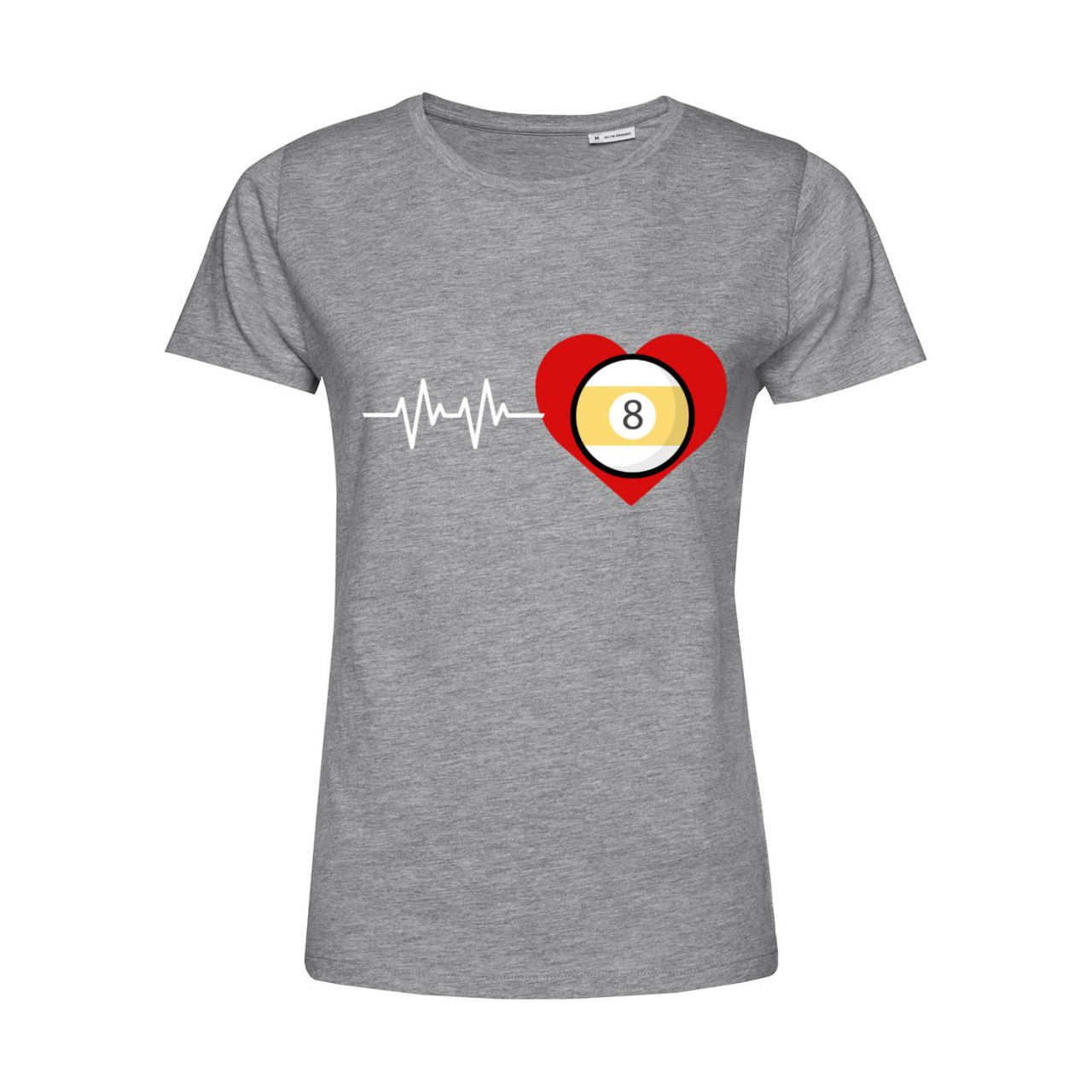 Nachhaltiges T-Shirt Damen Billard Heart Beat Pool Nachhaltiges T-Shirt Damen Billard Heart Beat Pool