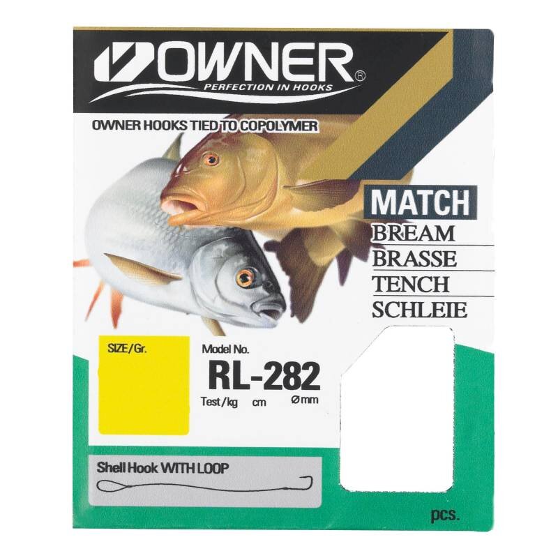 OWNER Match Schleie Vorfachhaken 36cm Gr.20 0,08mm Silber 11Stk. OWNER Match Schleie Vorfachhaken 36cm Gr.20 0,08mm Silber 11Stk.
