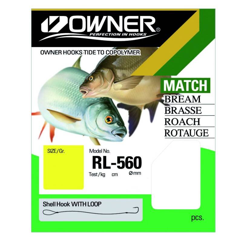 OWNER Stipp/Rotauge 70cm Gr.18 0,10mm Silber 10Stk. OWNER Stipp/Rotauge 70cm Gr.18 0,10mm Silber 10Stk.