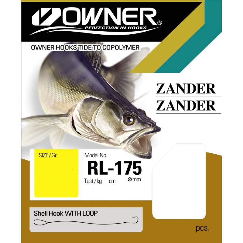 OWNER Zander Vorfächer 80cm Gr.1 0,28mm Silber 8Stk. OWNER Zander Vorfächer 80cm Gr.1 0,28mm Silber 8Stk.