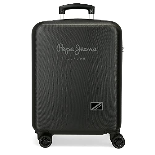 Pepe Jeans Cromwell Schwarzer Kabinenkoffer 38 x 55 x 20 cm, starres ABS, seitliches Zahlenschloss, 35 l, 2,74 kg, 4 Räder, Handgepäck Pepe Jeans Cromwell Schwarzer Kabinenkoffer 38 x 55 x 20 cm, starres ABS, seitliches Zahlenschloss, 35 l, 2,74 kg, 4 Räder, Handgepäck von Pepe Jeans