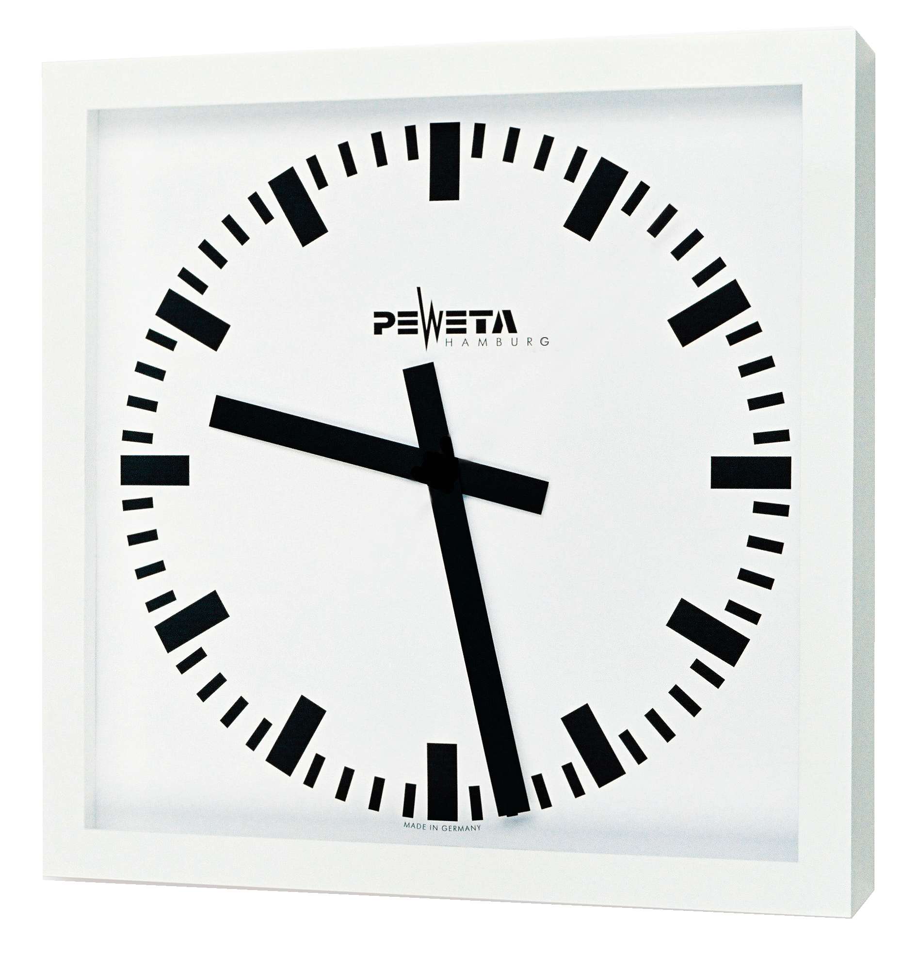 Peweta Funk-Wanduhr "50x50", Netzbetrieb, Zifferblatt DIN-Balken Peweta Funk-Wanduhr "50x50", Netzbetrieb, Zifferblatt DIN-Balken von Peweta