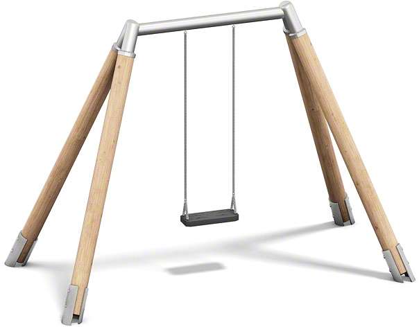 Playparc Einzelschaukel "Holz/Metall", Aufhängehöhe 245 cm Playparc Einzelschaukel "Holz/Metall", Aufhängehöhe 245 cm von Playparc