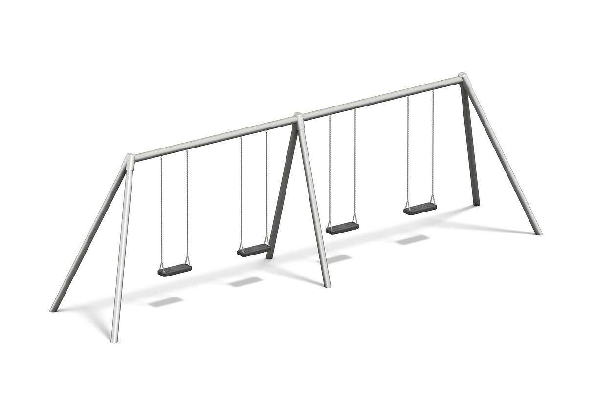 Playparc Vierfachschaukel "Metall", Aufhängehöhe 245 cm Playparc Vierfachschaukel "Metall", Aufhängehöhe 245 cm von Playparc