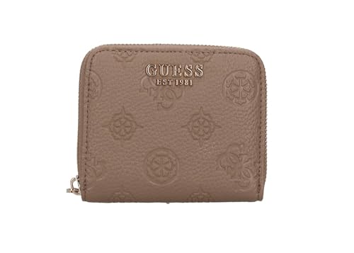 GUESS Cresidia SLG Damen-Handtasche, klein, mit Reißverschluss, Dunkeltaupe, Dunkeltaupe, Einheitsgröße, Cresidia SLG Small Zip Around von GUESS