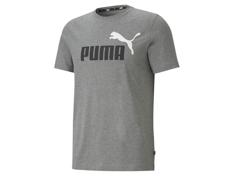 Puma ESS+ 2 Col Logo Tee 586759 Medium Gray Heather - Gr. XXL