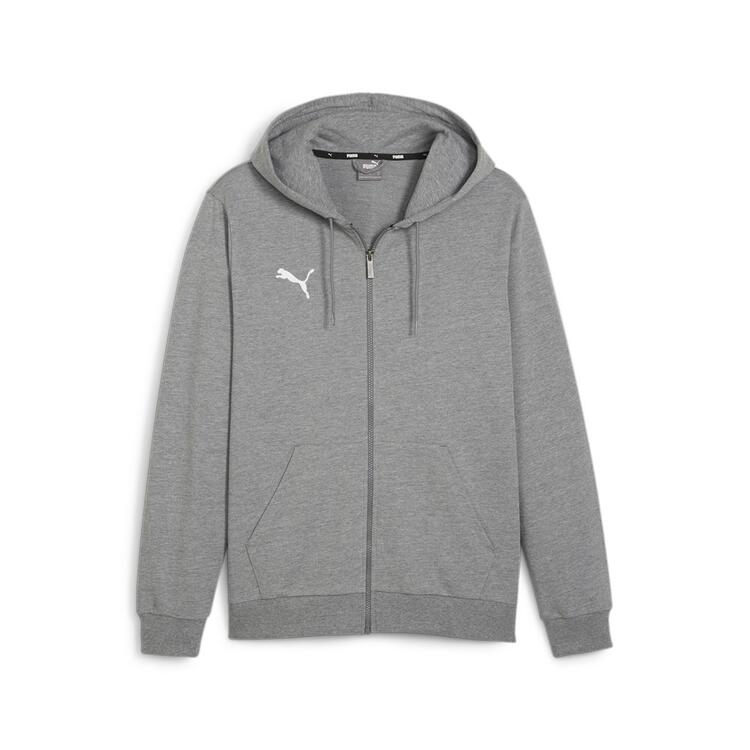 Puma teamGOAL Casuals Hooded Jacket 658595 Medium Gray Heather-PUMA...