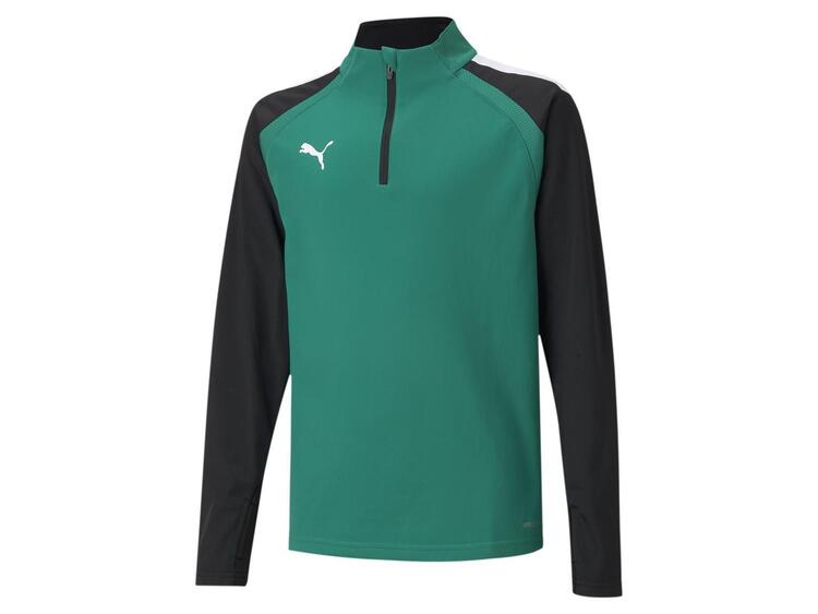 Puma teamLIGA 1/4 Zip Top Jr 657237 Pepper Green-Puma Black - Gr. 140