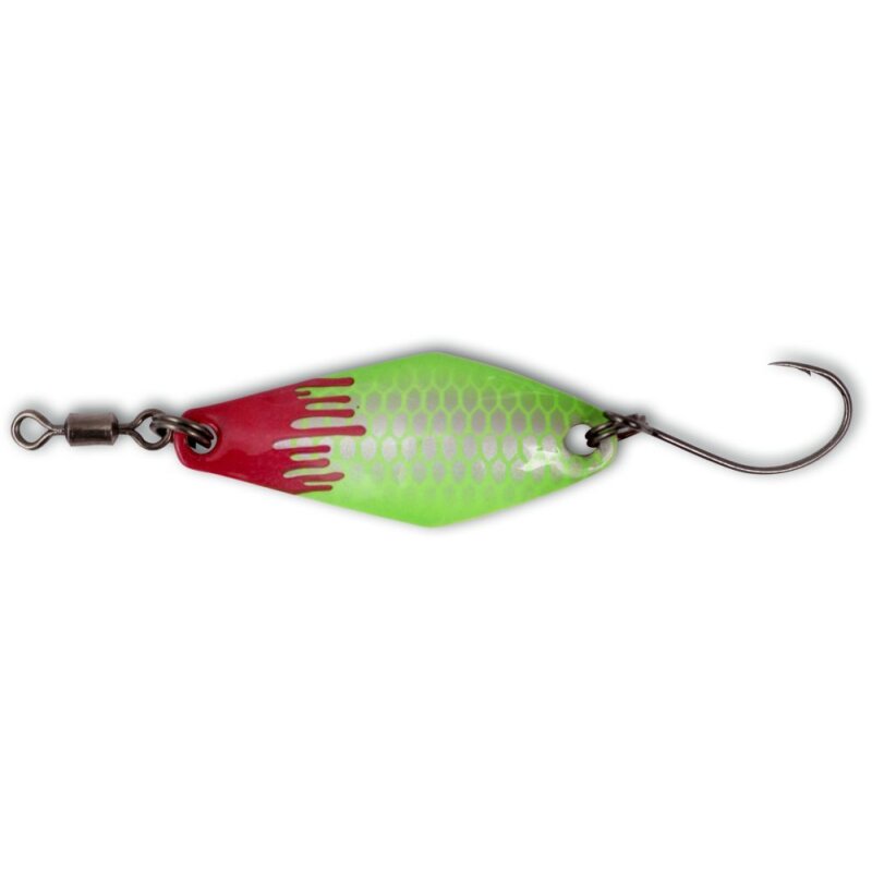 MAGIC TROUT Bloody Zoom Spoon 3cm 2,5g Silber/Grün MAGIC TROUT Bloody Zoom Spoon 3cm 2,5g Silber/Grün