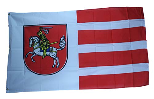 Qualitäts Fahne Flagge Dithmarschen 90 x 150 cm mit verstärktem Hissband von Unbekannt