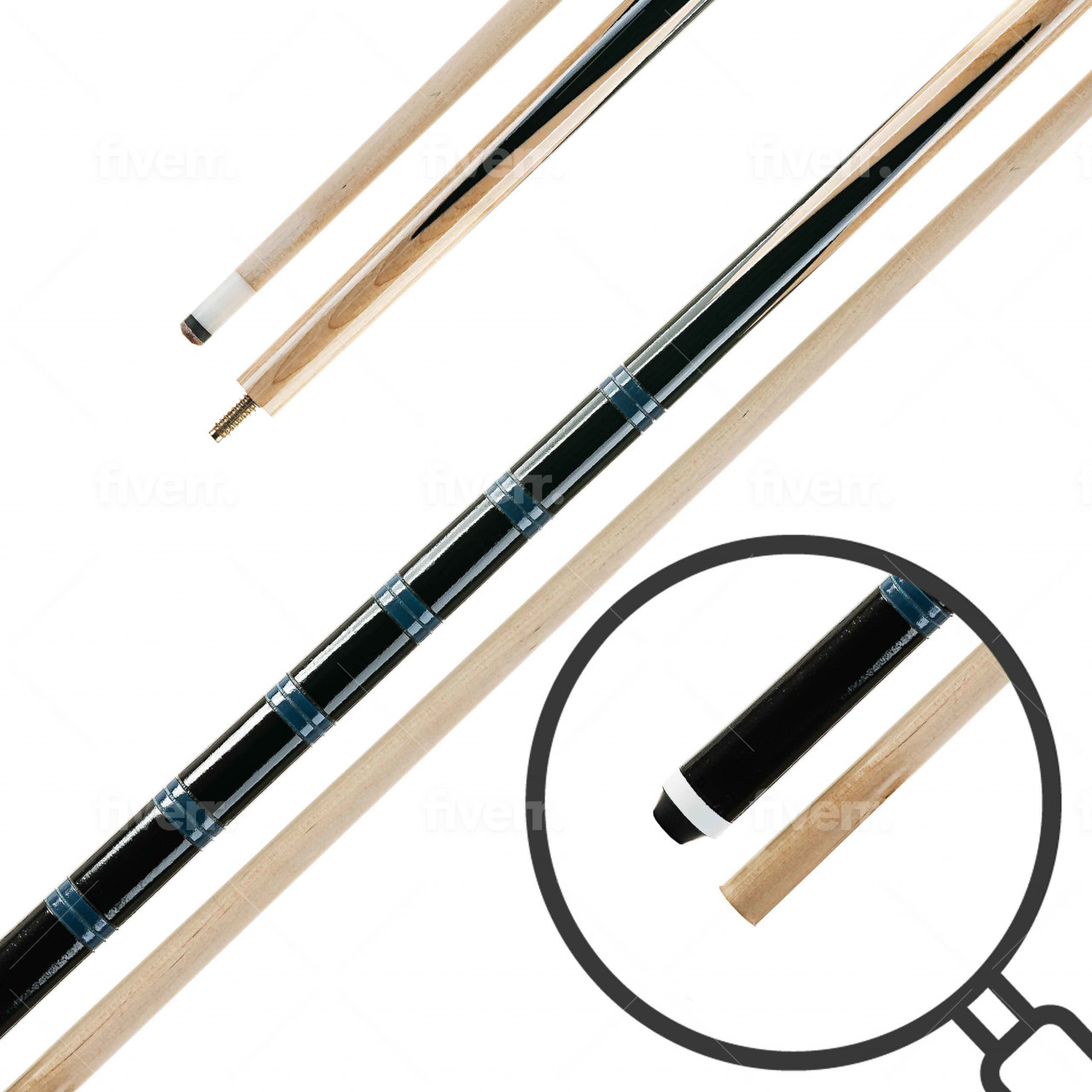 Queue zweiteilig ECO 12mm Schraubleder, 140cm Queue zweiteilig ECO 12mm Schraubleder, 140cm