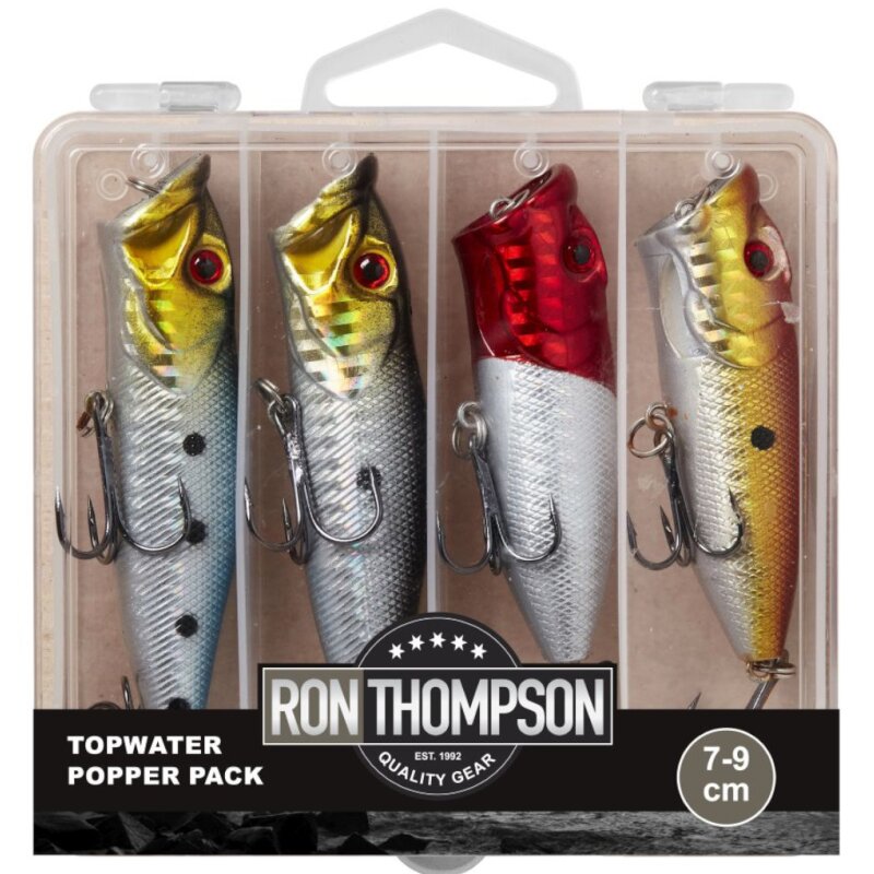 RON THOMPSON Topwater Pack 7-9cm 11-13g Mixed 4Stk. RON THOMPSON Topwater Pack 7-9cm 11-13g Mixed 4Stk.