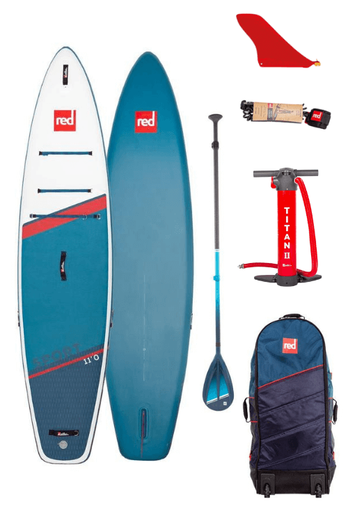 Red Paddle 11&apos;0" x 30" Touring Sport MSL HT SUP Board Paket von Red Paddle SUP