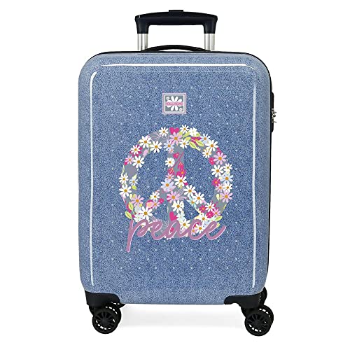 Roll Road Peace Kabinenkoffer, Blau, 38 x 55 x 20 cm, starres ABS, seitliches Zahlenschloss, 34 l, 2 kg, 4 Räder, Handgepäck Roll Road Peace Kabinenkoffer, Blau, 38 x 55 x 20 cm, starres ABS, seitliches Zahlenschloss, 34 l, 2 kg, 4 Räder, Handgepäck von Roll Road