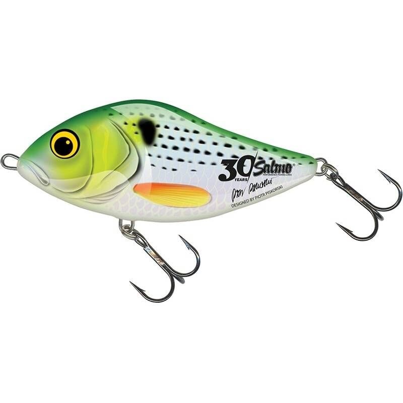 SALMO Slider Sinking 30th Anniversary 12cm 70g Holo Green Striper