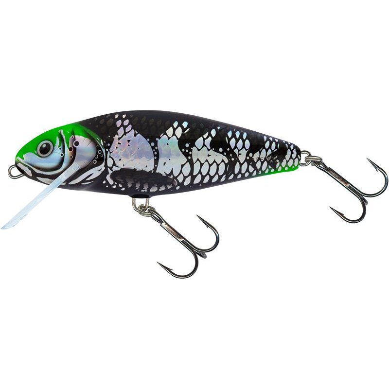 SALMO Perch Floating 8cm 12g Holo Dark Green Head SALMO Perch Floating 8cm 12g Holo Dark Green Head
