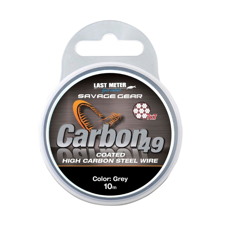 SAVAGE GEAR Carbon49 0,6mm 10m 16kg Grey (1,36 € pro 1 m)