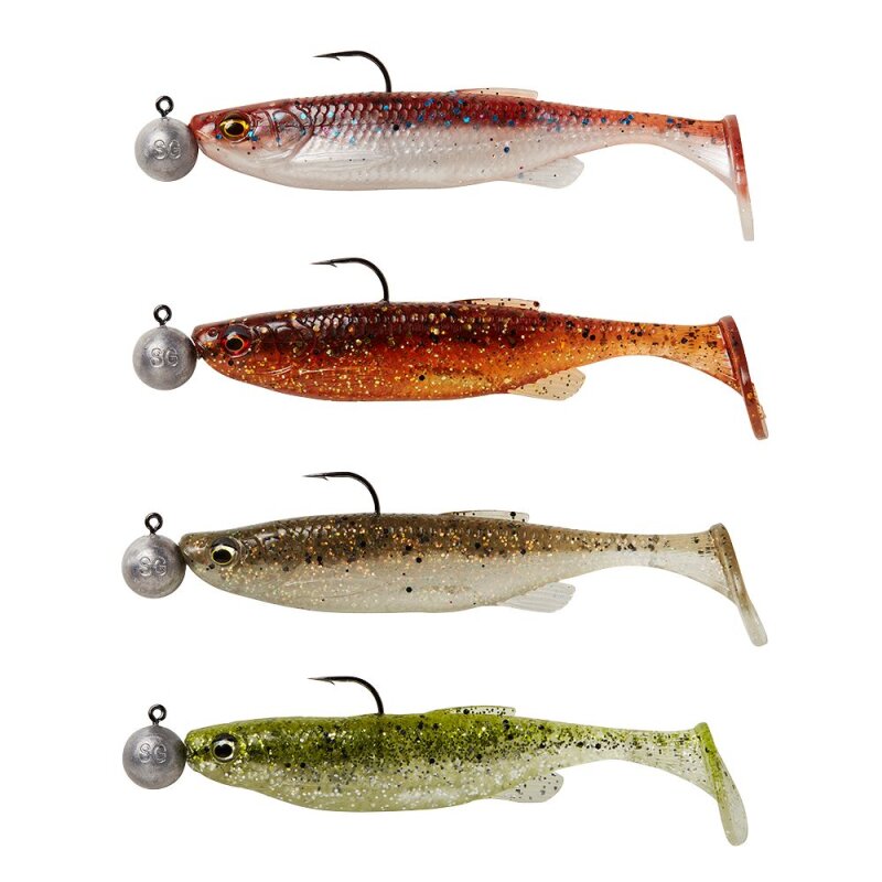 SAVAGE GEAR Fat Minnow T-Tail RTF 13cm 20g Clear Water Mix 4Stk. SAVAGE GEAR Fat Minnow T-Tail RTF 13cm 20g Clear Water Mix 4Stk.