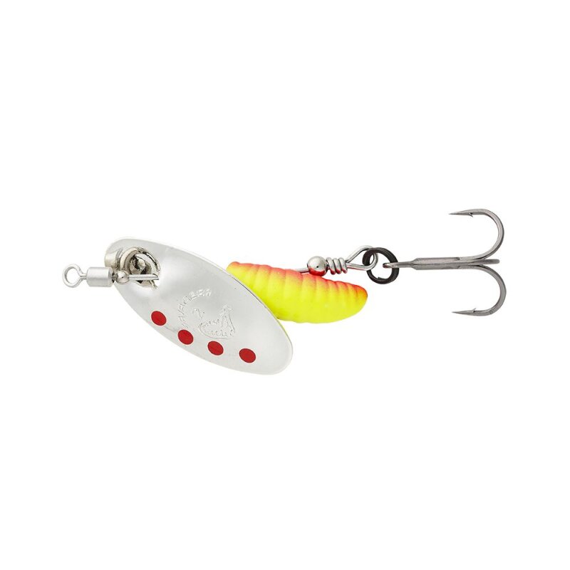 SAVAGE GEAR Grub Spinners Gr.0 2,2g Silver Red Yellow SAVAGE GEAR Grub Spinners Gr.0 2,2g Silver Red Yellow