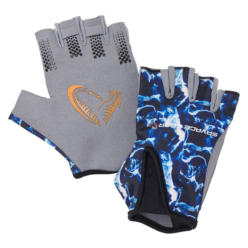 SAVAGE GEAR Marine Half Glove M Sea Blue SAVAGE GEAR Marine Half Glove M Sea Blue