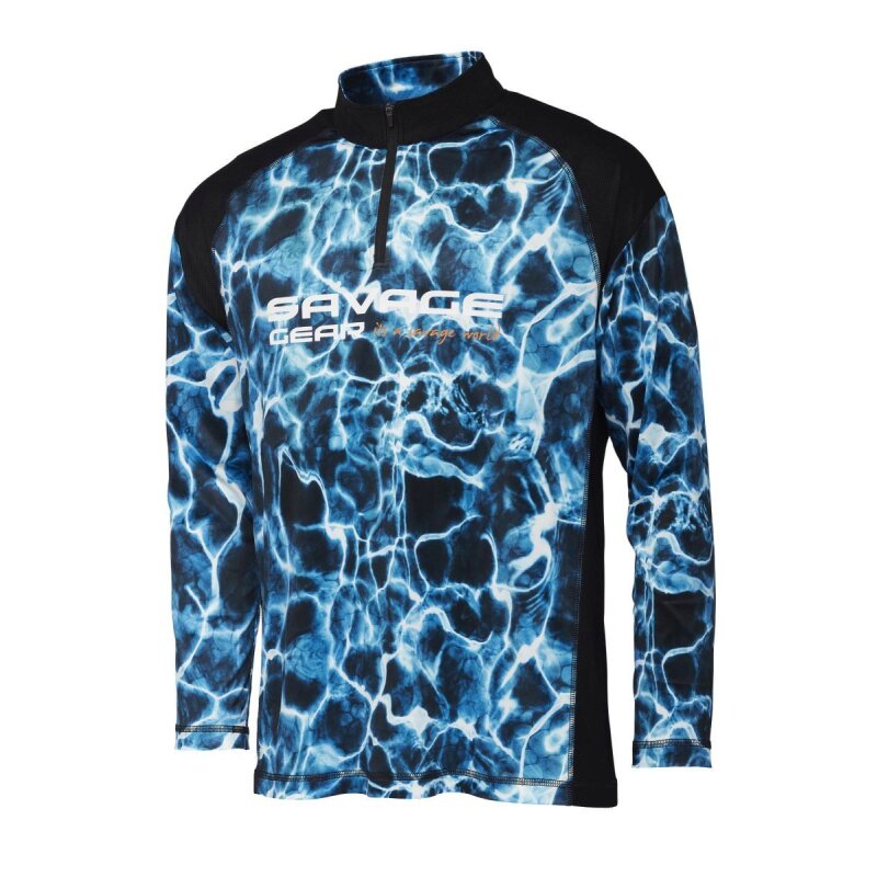SAVAGE GEAR Marine UV Long Sleeve Tee S Sea Blue SAVAGE GEAR Marine UV Long Sleeve Tee S Sea Blue