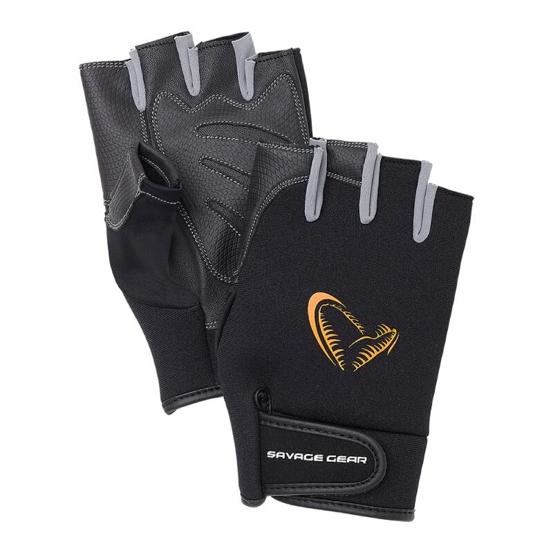 SAVAGE GEAR Neopren Half Finger L Black