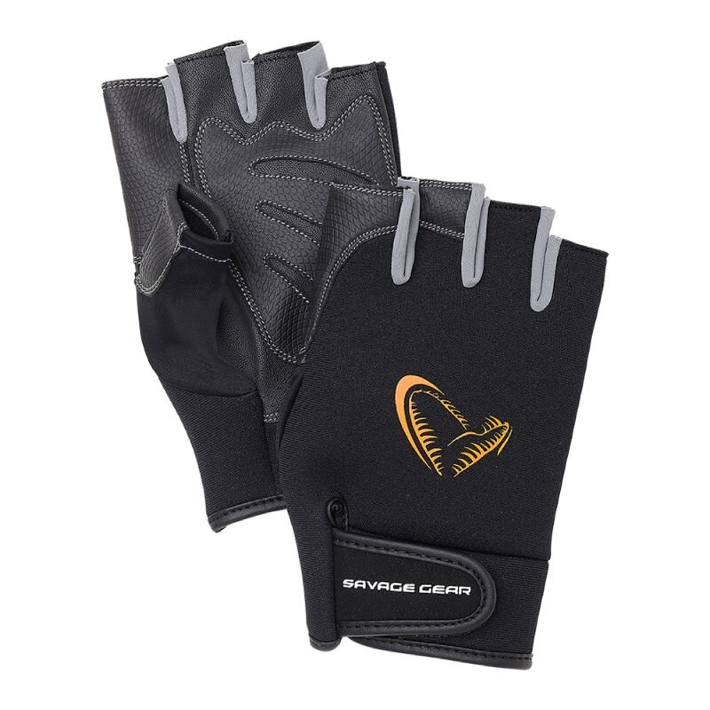 SAVAGE GEAR Neopren Half Finger M Black SAVAGE GEAR Neopren Half Finger M Black