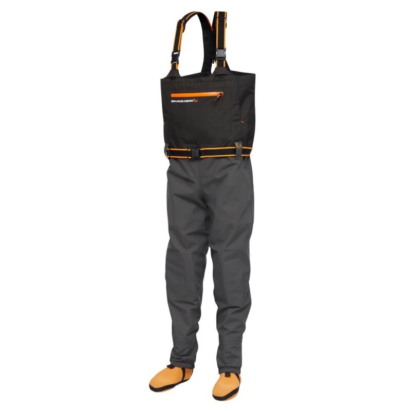 SAVAGE GEAR SG8 Chest Wader LL Gr.45-47 Grey/Black SAVAGE GEAR SG8 Chest Wader LL Gr.45-47 Grey/Black