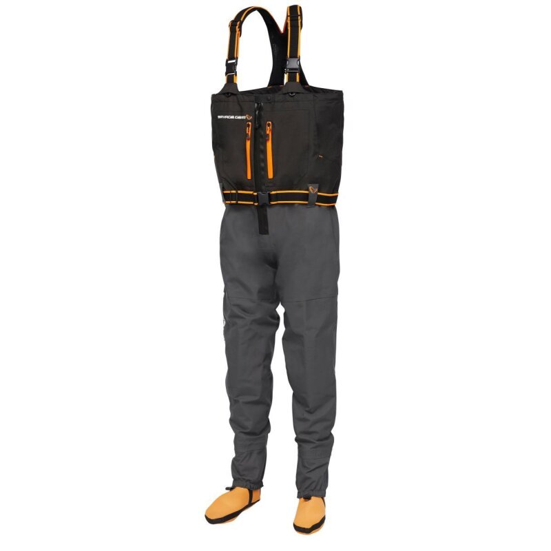 SAVAGE GEAR SG8 Chest Zip Wader M Gr.42-44 Grey/Black SAVAGE GEAR SG8 Chest Zip Wader M Gr.42-44 Grey/Black